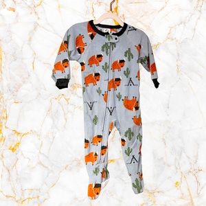 12m Gerber Baby Loose Fit Flame Resistant Fleece Footed Pajamas